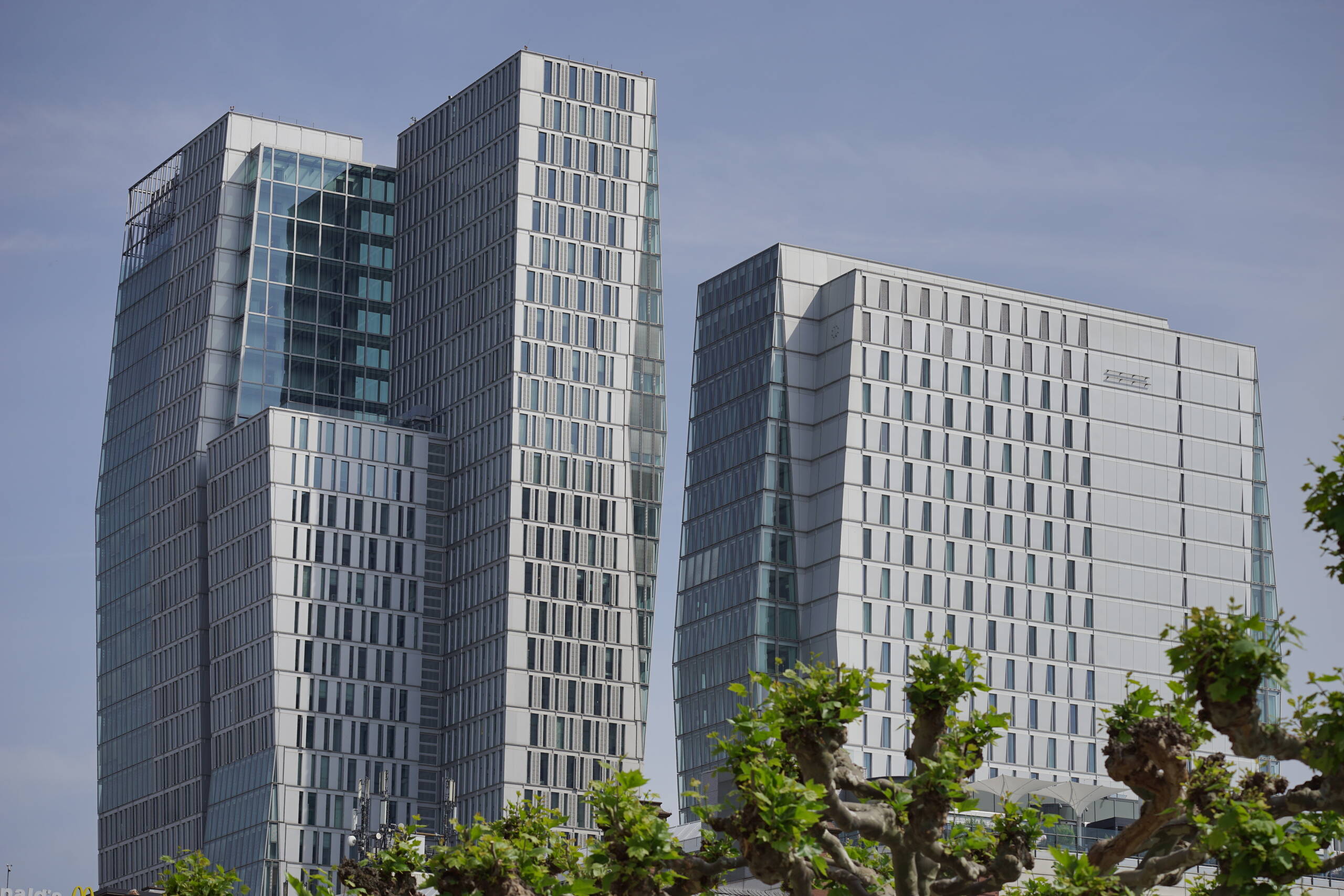 An image of white buildings.